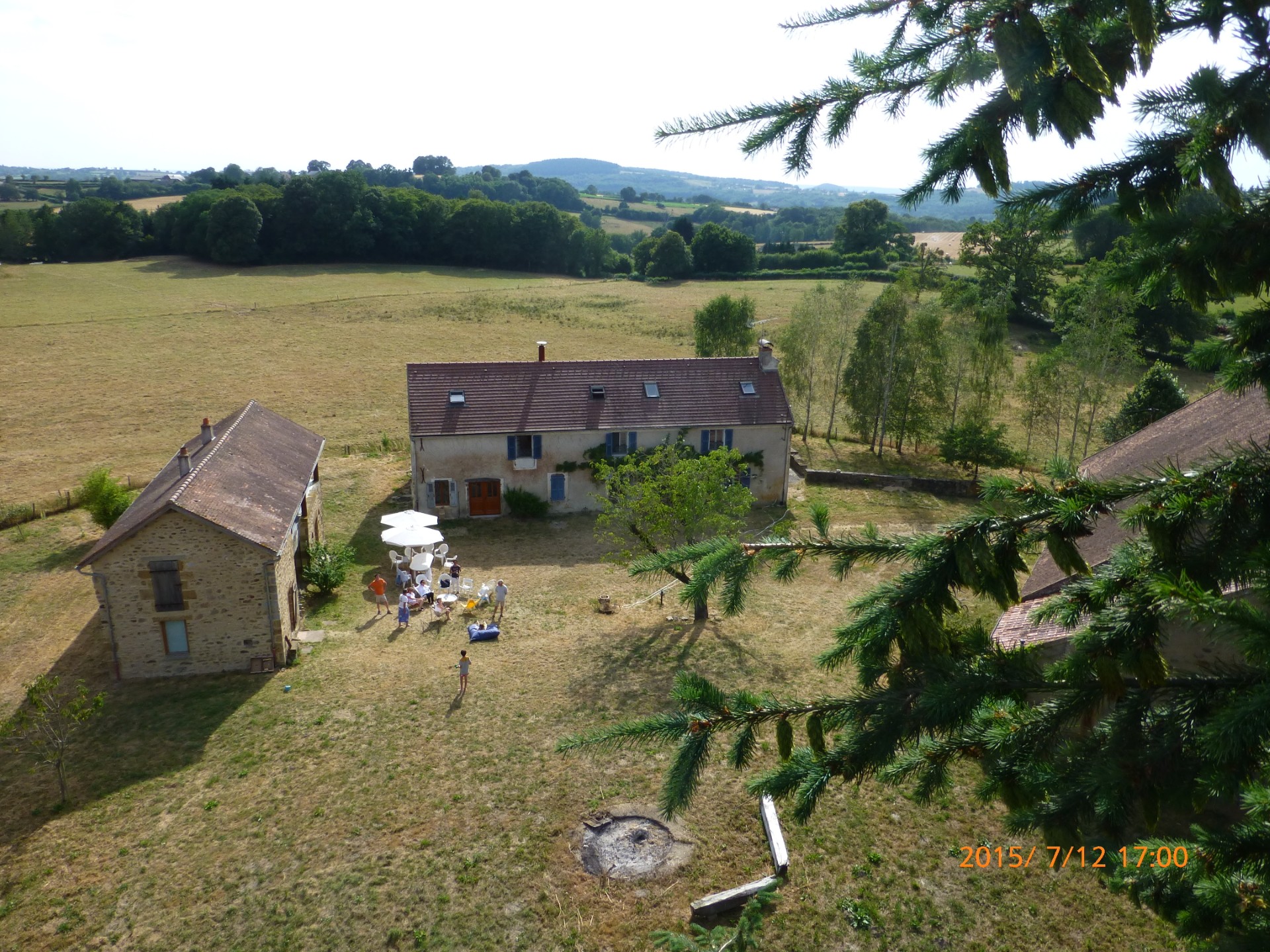 Vue aérienne du gite