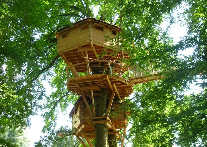 Cabanes perchées au Domaine de Chaligny