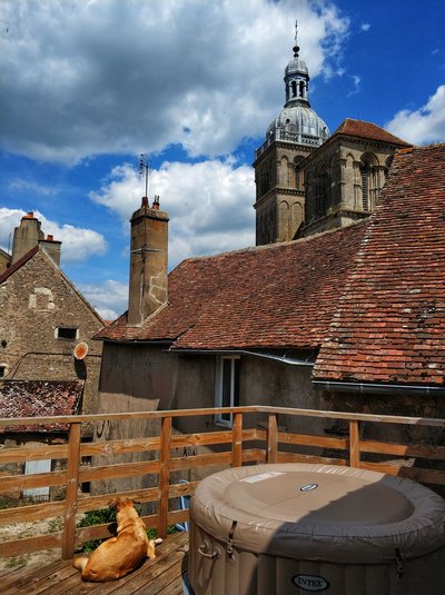 vue terrasse gîte